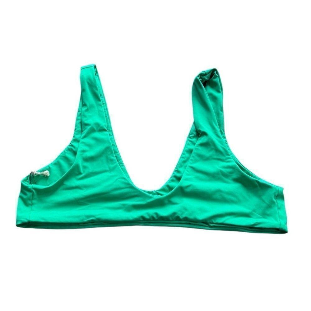 Toast Swim Bikini Signature Scoop Top XL Fern Green NWT